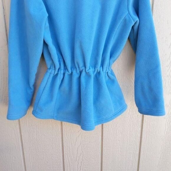 Vtg Lands' End Jacket‎ Fleece Windblock Mock Neck Collar Cinched Waist Zip S - Picture 9 of 11